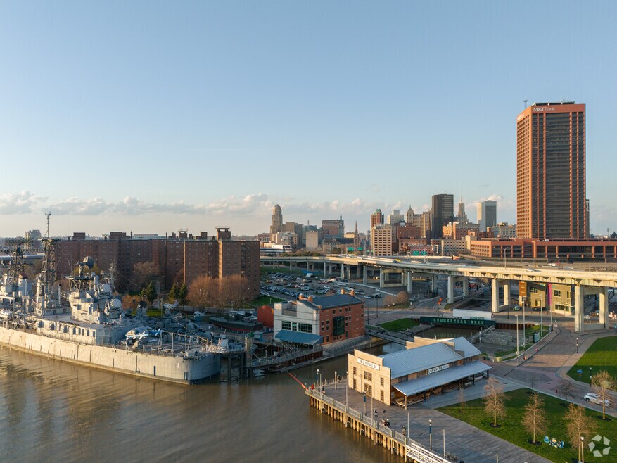 Downtown Buffalo waterfront and skyline